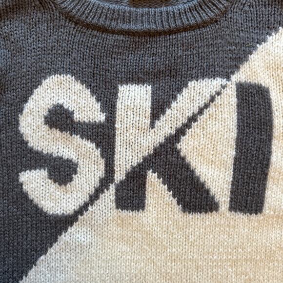 Wooden Ships "SKI" Womens SM/MED Mohair/Wool Blend Colorblock Sweater Pullover - Picture 5 of 15